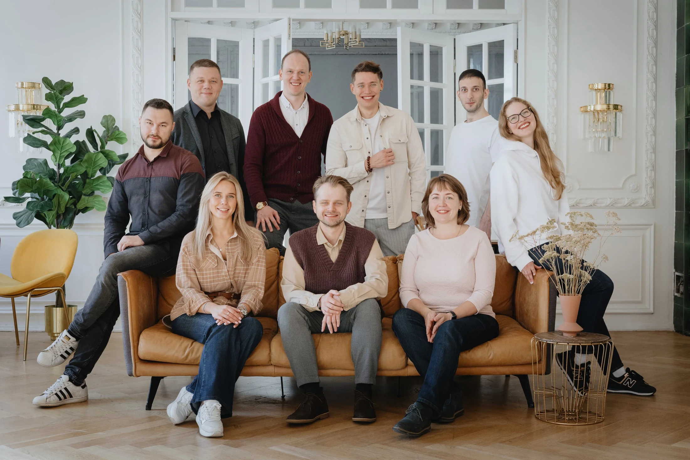 Members of the Exabyte team together in the office